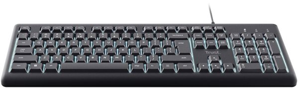 Trust Primo Illuminated Keyboard, Ενσύρματο Πληκτρολόγιο με Φωτισμό, Γερμανικό Layout (DE)