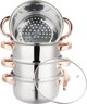Klausberg Σετ Κατσαρόλα Ατμού 5 Τεμαχίων 18cm KB-7727 Ροζ Χρυσό