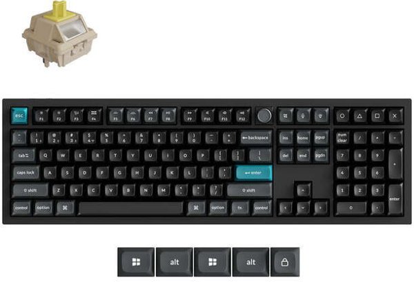 Keychron Q6 Ultra Μηχανικό Πληκτρολόγιο, Ασύρματο, Q6U-M4, Black