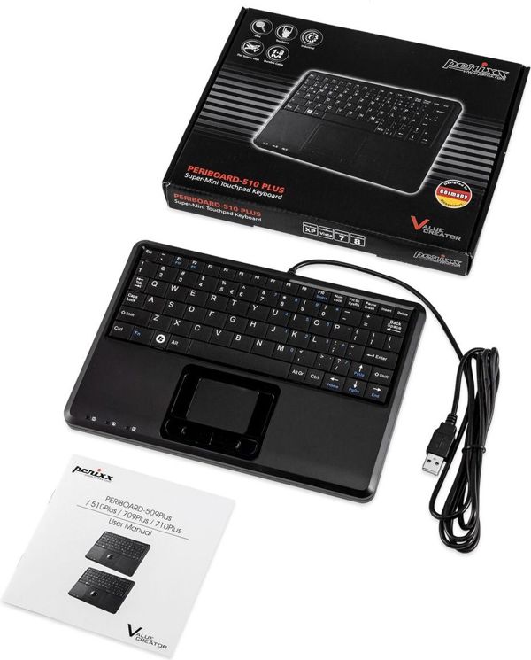 Klawiatura Perixx Przewodowa Czarna DE (PERIBOARD-510H PLUS)