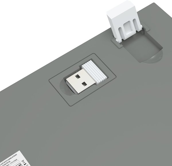 Redragon K631 RGB Castor Pro Ασύρματο Μηχανικό Πληκτρολόγιο USB/RF/Bluetooth, Λευκό/Γκρι