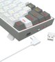 Redragon K631 RGB Castor Pro Ασύρματο Μηχανικό Πληκτρολόγιο USB/RF/Bluetooth, Λευκό/Γκρι