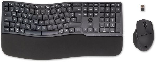 HP 680 Comfort Dual-Mode Ασύρματο Σετ Πληκτρολόγιο και Ποντίκι, AZERTY Βελγίου, Μαύρο
