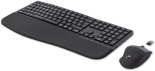 HP 680 Comfort Dual-Mode Ασύρματο Σετ Πληκτρολόγιο και Ποντίκι, AZERTY Βελγίου, Μαύρο