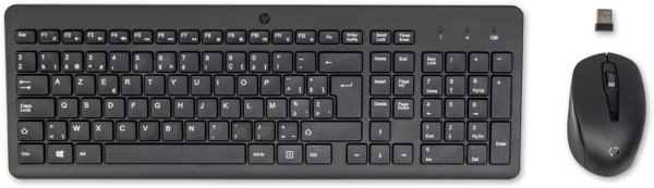 HP 330 Ασύρματο Σετ Πληκτρολόγιο και Ποντίκι, AZERTY, Μαύρο