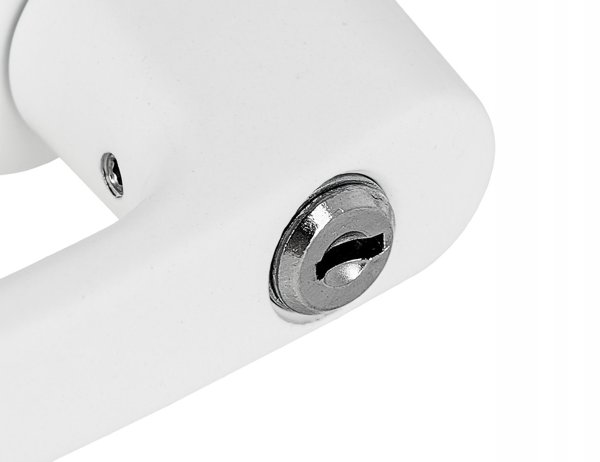 Klamka aluminiowa okienna z zamkiem na kluczyk (100)