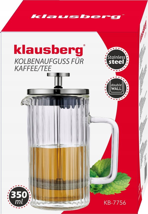 Klausberg KB-7756 Θερμός Καφέ και Τσαγιού με Πιστόνι 350ml