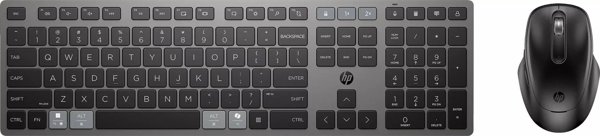 HP 720 Multi-Device Ασύρματο Πληκτρολόγιο Επαναφορτιζόμενο Bluetooth & USB, AZERTY Layout, Μαύρο
