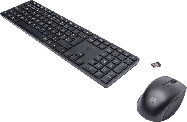 HP 650 Ασύρματο Combo Πληκτρολόγιο και Ποντίκι, RF Wireless, Διάταξη AZERTY, Μαύρο