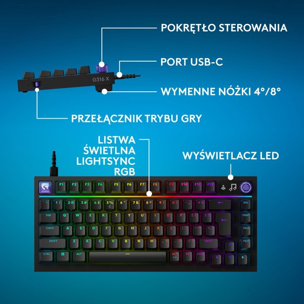 Klawiatura Logitech G316 X 75 GL Tactile (920-014281)