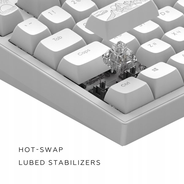 Klawiatura ALU81A Terra Nostra White, G3MS Moonstone Switch, RU