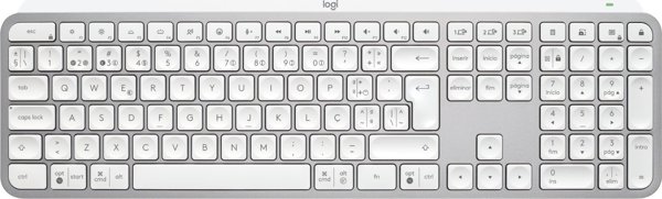 Logitech MX Keys S Πληκτρολόγιο Universal RF Wireless + Bluetooth Άσπρο Αλουμίνιο