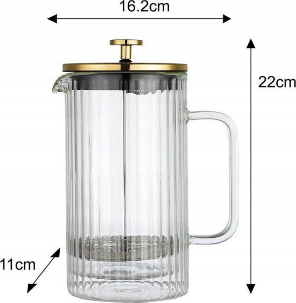 Klausberg KB-7761 Θερμός Καφέ και Τσαγιού Με Πιστόνι French Press 1000ml
