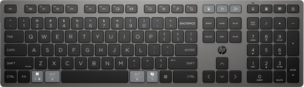HP 720 Multi-Device Επαναφορτιζόμενο Ασύρματο Πληκτρολόγιο Bluetooth & USB, Μαύρο