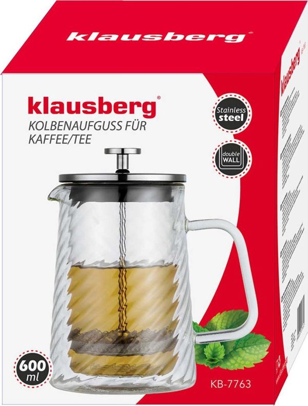 Klausberg KB-7763 Γαλλική Πρέσα Καφέ και Τσαγιού 600ml