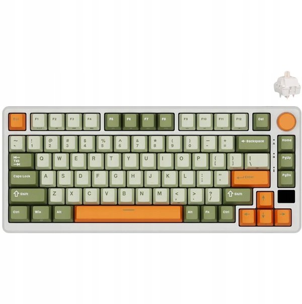 Royal Kludge RK-M75 Gaming Μηχανικό Πληκτρολόγιο, Slate Cyan, Beige Switches