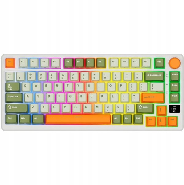 Royal Kludge RK-M75 Gaming Μηχανικό Πληκτρολόγιο, Slate Cyan, Beige Switches