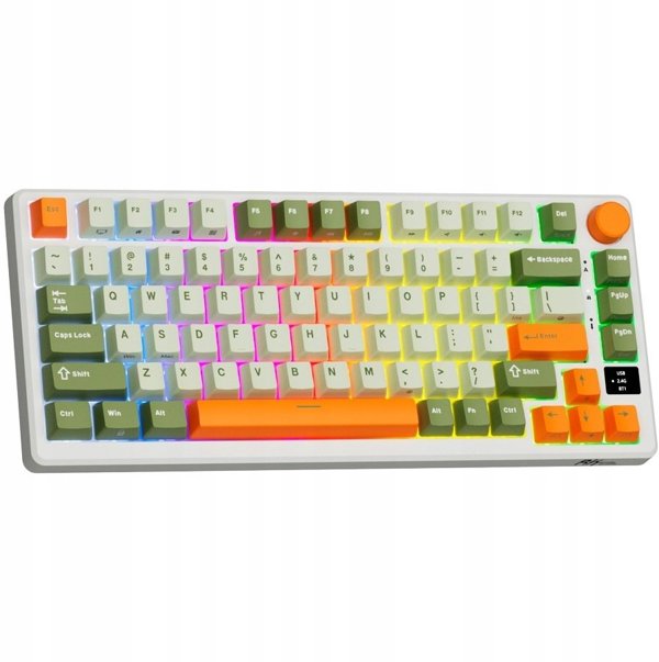 Royal Kludge RK-M75 Gaming Μηχανικό Πληκτρολόγιο, Slate Cyan, Beige Switches