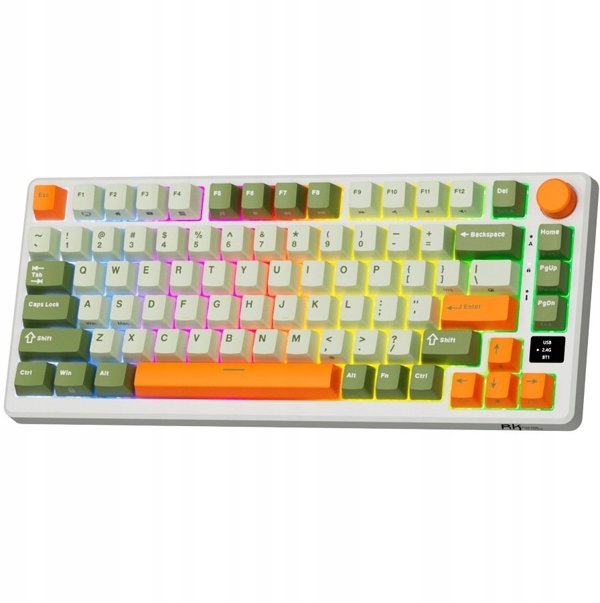 Royal Kludge RK-M75 Gaming Μηχανικό Πληκτρολόγιο, Slate Cyan, Beige Switches
