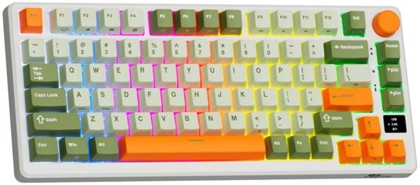 Royal Kludge RK-M75 Gaming Μηχανικό Πληκτρολόγιο, Slate Cyan, Beige Switches