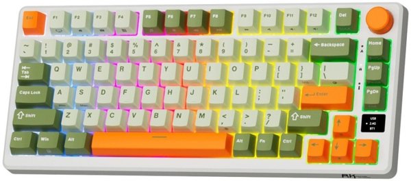 Royal Kludge RK-M75 Gaming Μηχανικό Πληκτρολόγιο, Slate Cyan, Beige Switches