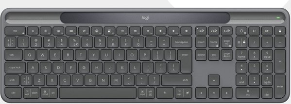 Klawiatura Logitech LOGITECH Slim Solar+ for Business - Graphite - (CH)