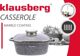 Klausberg KB-7529 Τετράγωνη Κατσαρόλα Μαρμάρινη Χυτό Αλουμίνιο 22cm 3.7L με Γυάλινο Καπάκι