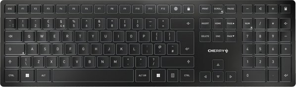 Klawiatura Cherry KW 9100 SLIM klawiatura RF Wireless + Bluetooth QWERTY angielski Czarny