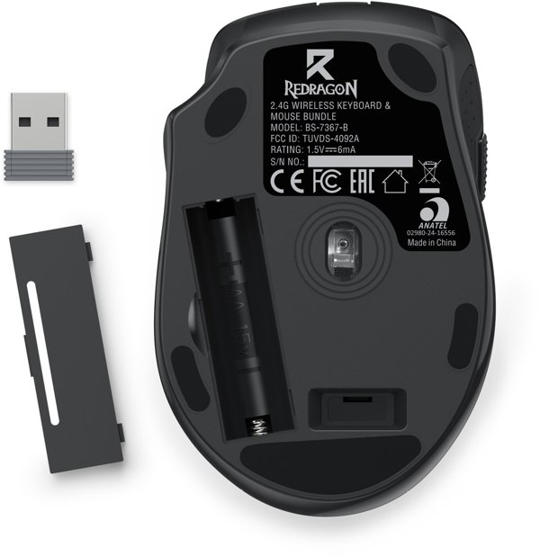 Redragon BS-7367-B Σετ Πληκτρολόγιο και Ποντίκι Gaming με Καλώδιο
