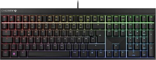 Klawiatura Cherry CHERRY TAS MX 2.0S RGB Corded DE-Layout schwarz MX BLACK