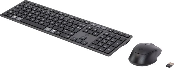 HP 720 Ασύρματο Επαναφορτιζόμενο Σετ Πληκτρολόγιο & Ποντίκι Multi-Device, AZERTY, USB & Bluetooth, Μαύρο