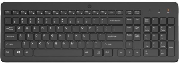 HP 225 Wireless Keyboard Ασύρματο Πληκτρολόγιο, Μαύρο