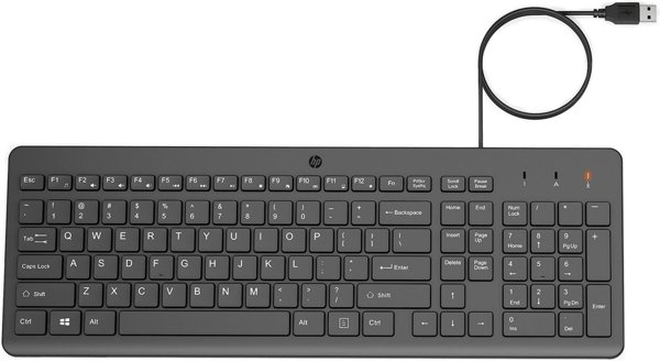 HP 150 Ενσύρματο Πληκτρολόγιο USB, AZERTY Βελγικό Layout, Μαύρο