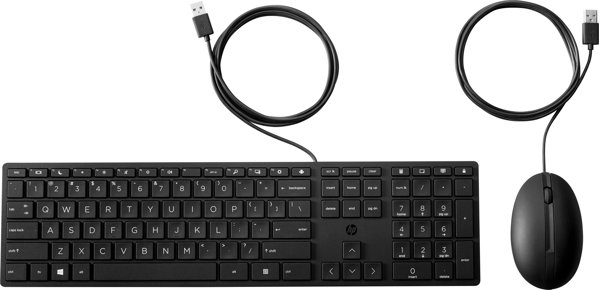 HP 320MK Ενσύρματο Σετ Πληκτρολόγιο και Ποντίκι για Επιτραπέζιο Υπολογιστή