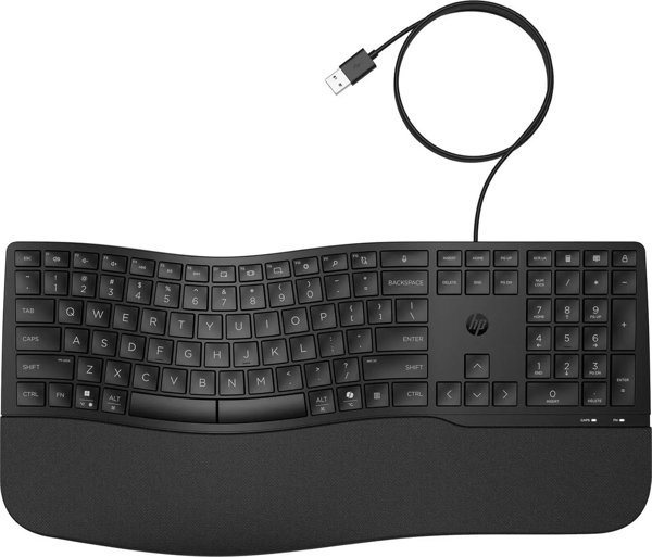 HP 480 Wired Keyboard, USB, Μαύρο
