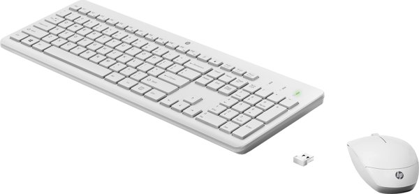 HP 230 Ασύρματο Σετ Πληκτρολόγιο και Ποντίκι, Λευκό, HP 230 Wireless Mouse & Keyboard Combo