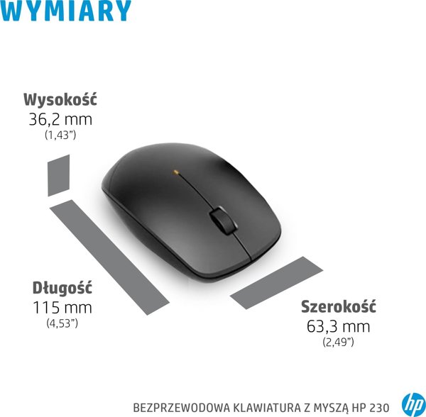 HP 230 Ασύρματο Σετ Πληκτρολόγιο και Ποντίκι, Λευκό, HP 230 Wireless Mouse & Keyboard Combo