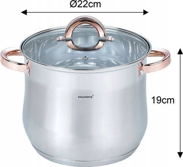 Klausberg Κατσαρόλα KB-7792 με Καπάκι 22cm, 7L