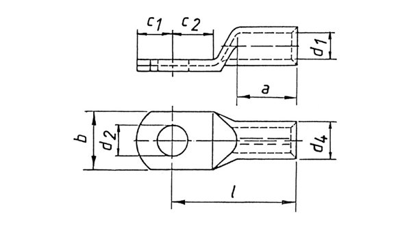 Klauke 101R8 ακροδέκτης καλωδίου, σωληνωτός, M8, 6 mm², 180°, 1 τεμάχιο