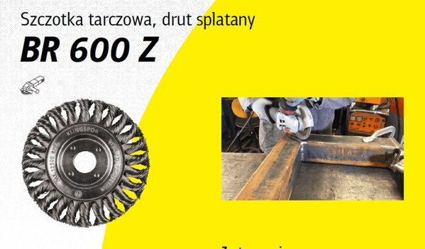 Klingspor Βούρτσα Δίσκου BR 600 Z, 125mm, M14, Συστρεφόμενο Σύρμα 0.5mm για Χάλυβα και Ανοξείδωτο