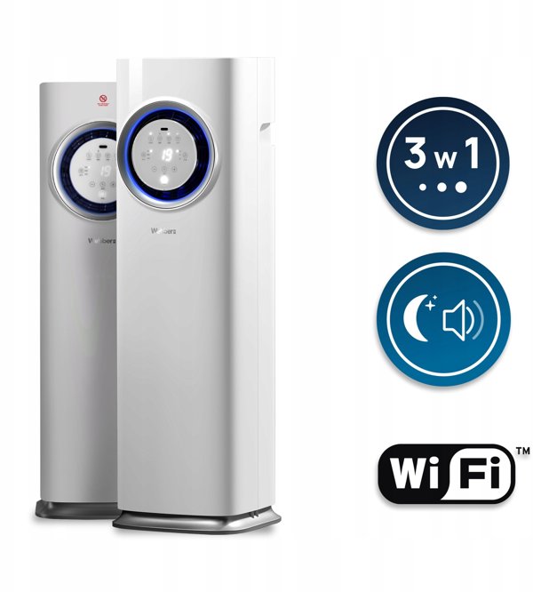 Φορητό ήσυχο κλιματιστικό 3 σε 1 Webber 1,7kW WiFi Αντλία θερμότητας θέρμανση