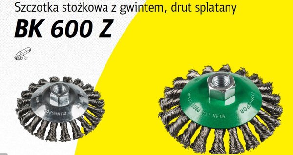 Klingspor Κ.ΒΟΥΡΤΣΑ ΚΩΝΙΚΗ 100mm M14 BK600Z ΣΥΣΤΡΕΦΟΜΕΝΟ ΑΝΟΞΕΙΔΩΤΟ ΣΥΡΜΑ