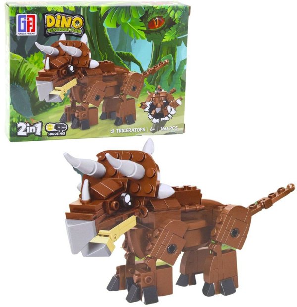 Klocki Konstrukcyjne Zestaw Dinozaur Robot 2w1 148-175 el. Mix LEAN TOYS