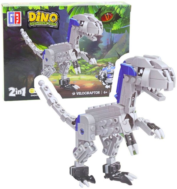 Klocki Konstrukcyjne Zestaw Dinozaur Robot 2w1 148-175 el. Mix LEAN TOYS