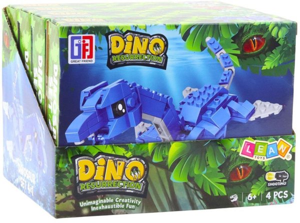 Klocki Konstrukcyjne Zestaw Dinozaur Robot 2w1 148-175 el. Mix LEAN TOYS