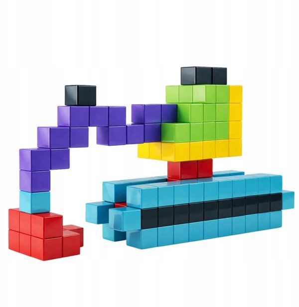 LeanToys Μαγνητικά Κατασκευastika Τούβλα 3D 96 Τεμάχια //low confidence