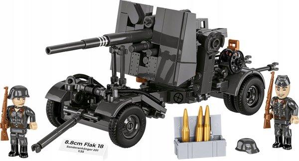 Klocki 8.8 cm Flak z wozkiem 360 klockow