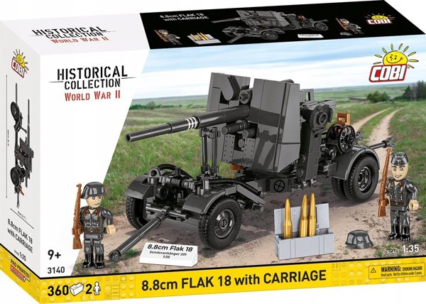 Klocki 8.8 cm Flak z wozkiem 360 klockow