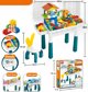 LeanToys Σετ Δομικά Τουβλάκια 197 Τεμαχίων με Παιδικό Τραπεζάκι και Καρεκλάκι
