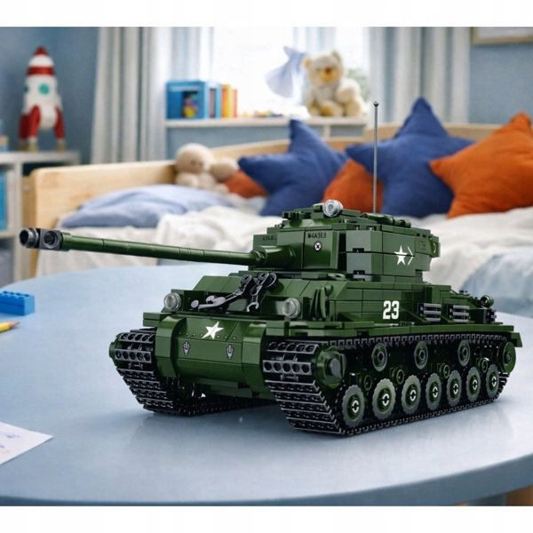 Δομικά Τουβλάκια Στρατιωκό Άρμα Sherman M4A3E8 Κλίμακα 1:30 839 τεμ.